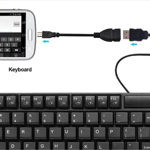Micro USB 5 pines macho a USB 2,0 hembra adaptador OTG convertidor Cable para Android teléfono móvil tableta para ratón teclado - Product Image 4