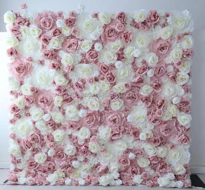 04 # Grand mur de fleurs Rose