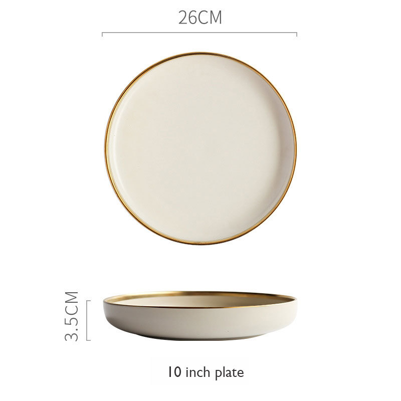 Assiette peu profonde 10 ''-gris