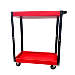 2-Tier Heavy Duty Cán công cụ giỏ hàng thép nền tảng lưu trữ Xe đẩy cho cơ khí nhà để xe Kho & sửa chữa cửa hàng - Product Image 5