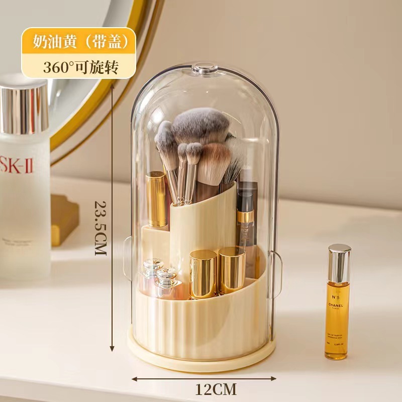 Creamy yellow dustproof and waterproof transparent cap