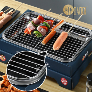 Xách tay mini dùng một lần nướng thịt nướng thiết lập mới ngay lập tức những buổi dã ngoại cắm trại thiết bị ngoài trời với than Net BBQ grills - Product Image 5