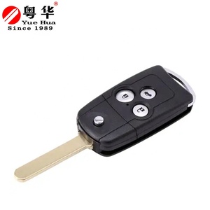 3 düğme Flip araba uzaktan anahtar kabuk Fob Transponder kapak Honda Acura Civic Accord caz CRV HRV anahtar kılıf konut yedek - Product Image 3