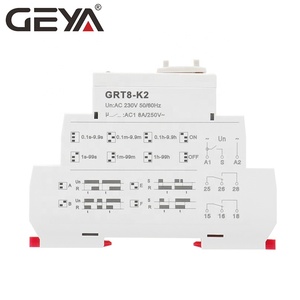 GEYA-relé de temporizador de ajuste Digital, GRT8-K, CA, CC, 12V, 24V, 220V, 230V, relé de encendido y apagado multifunción, novedad - Product Image 4