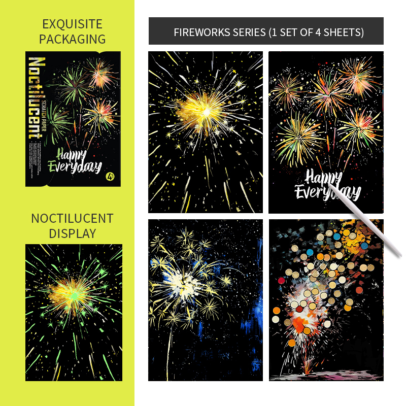 Fuegos artificiales luminosos