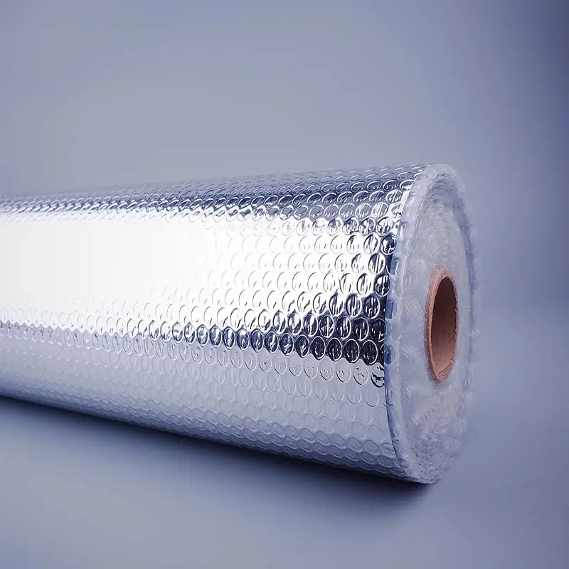 Bahan isolasi busa Epe aluminium Foil reflektif, dua sisi gelembung bangunan