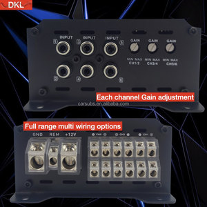 Araba Stereo dijital Amp 6 CH RMS 110W <span class=keywords><strong>DSP</strong></span> amplifikatör tam aralık tepe 6600W sınıf D araba amplifikatör monoblok