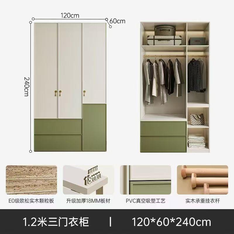 Armoire à trois portes de 1,2 mètre