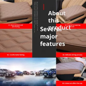 Leather <strong>Armrest</strong> Box Pad Cover for Lexus NX200 RX ES200 CT200h Central Control <strong>Armrest</strong> cushion Interior kits - Product Image 3