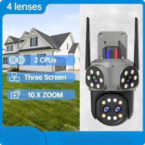 Best-selling Quality Four-lens Three-screen 8MP All-round Monitoring 4g <strong>Camera</strong> <strong>Ip</strong> <strong>Camera</strong> Wifi <strong>Camera</strong>