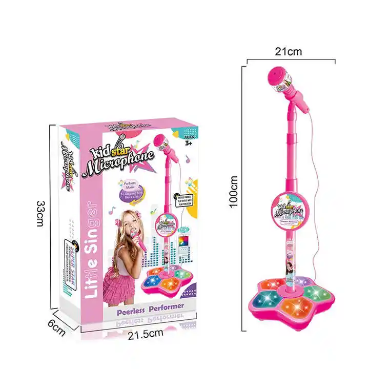 Microfono per bambini con supporto per Karaoke canzone strumento musicale giocattoli per la formazione del cervello giocattolo educativo regalo di compleanno per ragazza