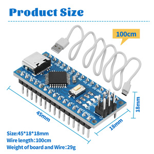 Neue Ankunft TYPE-C USB NANO-V 3.0 CH340 ATMEGA328P-AU Controller Board Development Board für Arduino Nano V 3.0 - Product Image 4