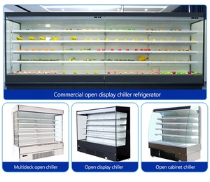 Siêu thị tủ lạnh không có sương giá thương mại rau quả hiển thị tủ lạnh đồ uống mở máy làm lạnh để bán - Product Image 4