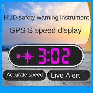 ダッシュボードフロントガラスHUDヘッドアップディスプレイGPS対応安全警告装置LCD LED速度水温ディスプレイ車に対応 - Product Image 2