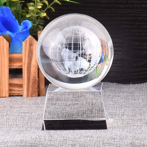 Sample Free World Globe Glass <strong>Sphere</strong> Display Paperweight Healing Meditation <strong>Earth</strong> Crystal Globe for Creative Gift Pouch - Product Image 5