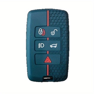 ที่หุ้มกุญแจรีโมทรถยนต์ซิลิโคนสีดำและสีแดงแบบพรีเมี่ยมสำหรับ Land Rover และรุ่นจากัวร์ - Product Image 1