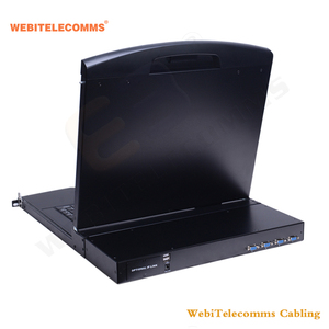 1U 19英寸VGA端口LCD KVM交换机控制台机架安装KVM用于联网