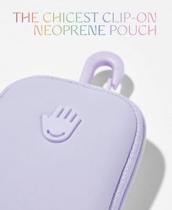 Neopren fermuarlı kese takılabilir moda aksesuar yapış kanca Pow küçük kese - Product Image 2