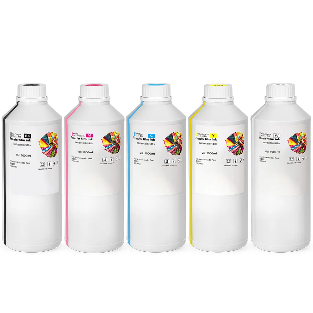 1000ml pellicola per animali domestici trasferimento bianco DTF inchiostro per Epson L805 L1800 DX5 4720 XP600 1390 stampanti DTF inchiostro stampante DTF per i3200 testina di stampa