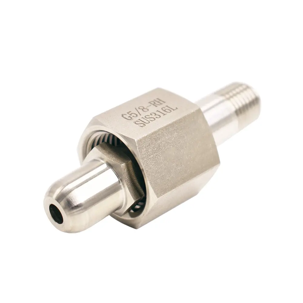 Stainless Steel Oxygen Hydrogen Nitrogen Gas Cylinder Connectors With Hose Quick Connector
