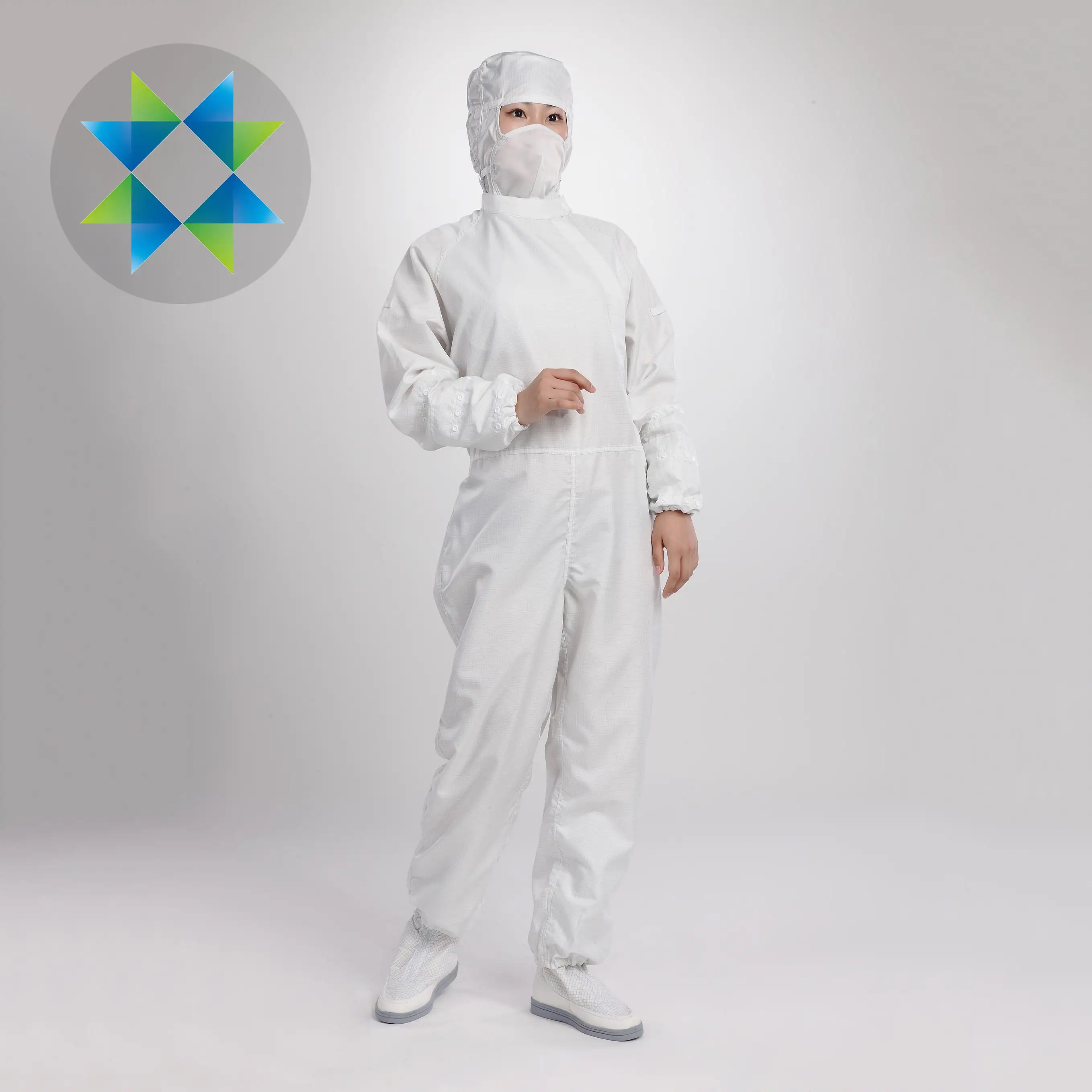 SKPURE निर्माता थोक ESD कपड़े antistatic coveralls cleanroom ESD लबादा सूट प्रयोगशाला कोट