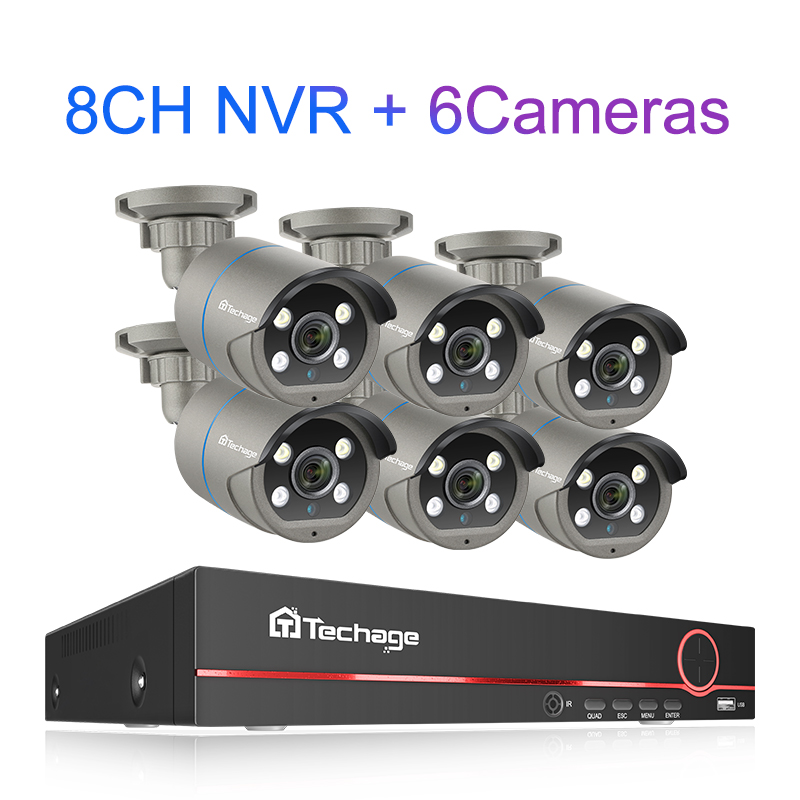 Caméra NVR 8CH 6 pièces