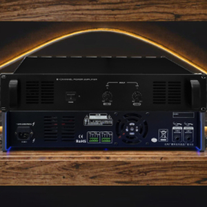 Amplificador de potencia de Audio profesional de 250W 1U, salida de voltaje constante de 2 canales para sistema de sonido, carcasa de Metal duradera