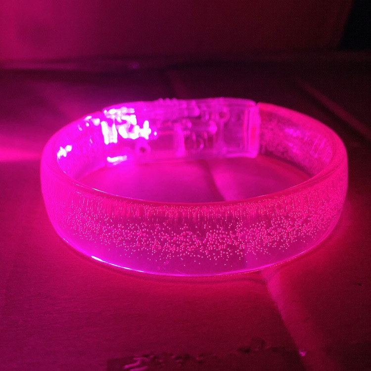 A pink bracelet