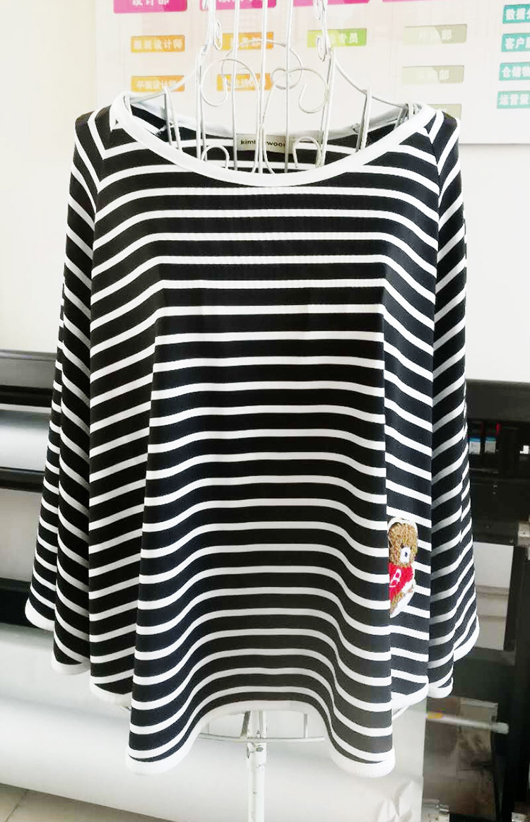 Black with white stripes