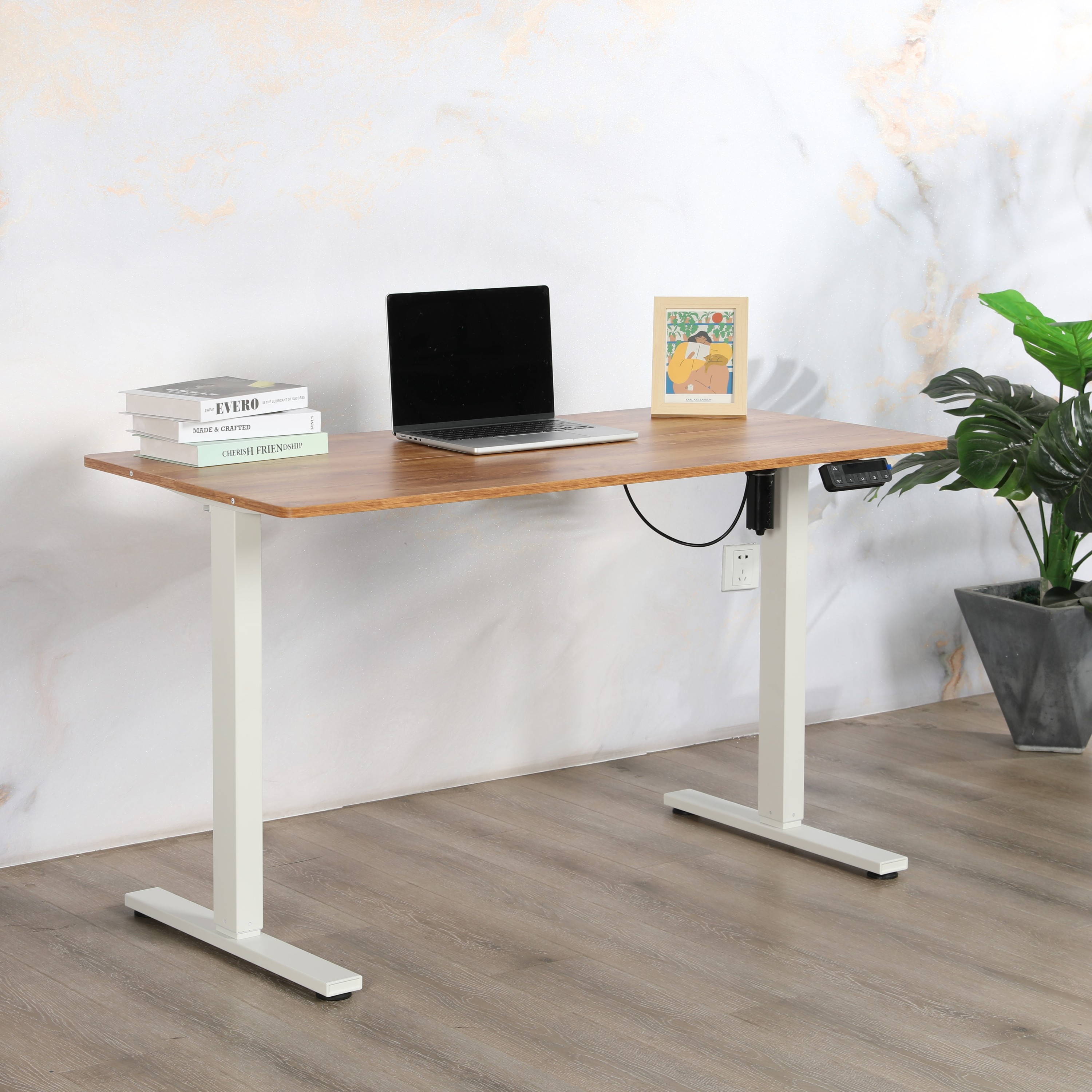 Blanc + Naturel (Cadre Standard + Bureau)
