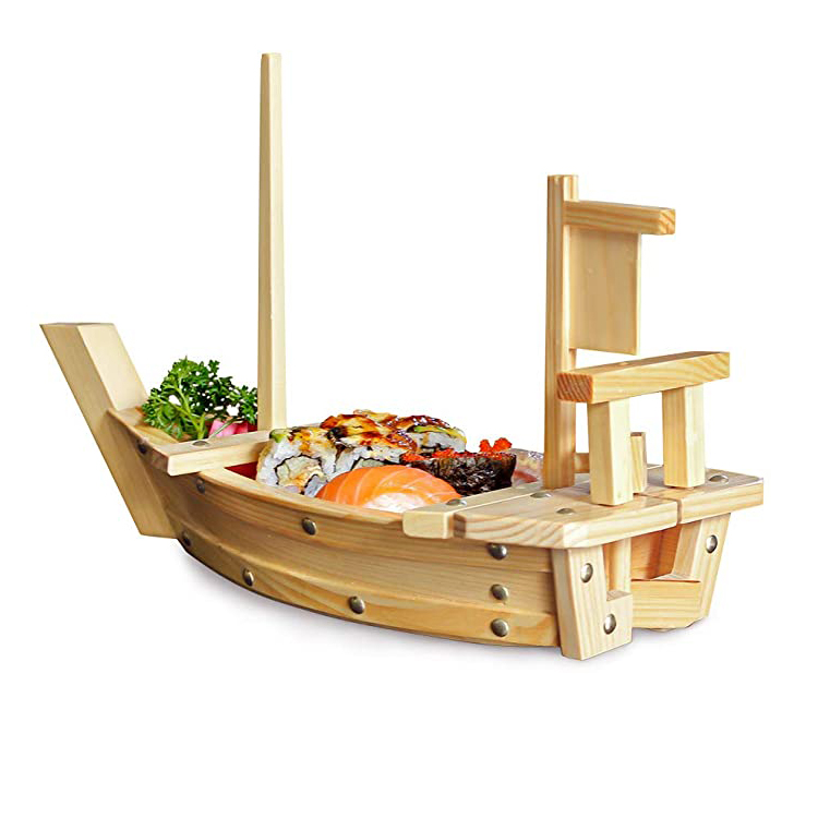 80cm wooden sushi boat