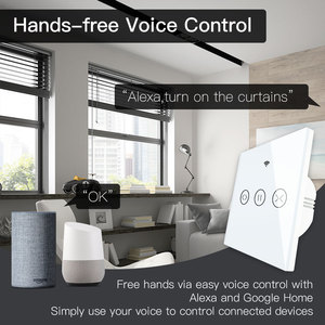 WS-EUR-C beyaz 3 gang WiFi RFcurtain anahtarı dokunmatik akıllı anahtar uzaktan kumanda - Product Image 6
