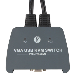 VCOM <strong>2</strong> Ports VGA <strong>KVM</strong> Built-in <strong>1</strong>.2m USB VGA Cable 1080P VGA <strong>KVM</strong> <strong>Switch</strong> Keyboard Mouse Video Computer Switcher Console