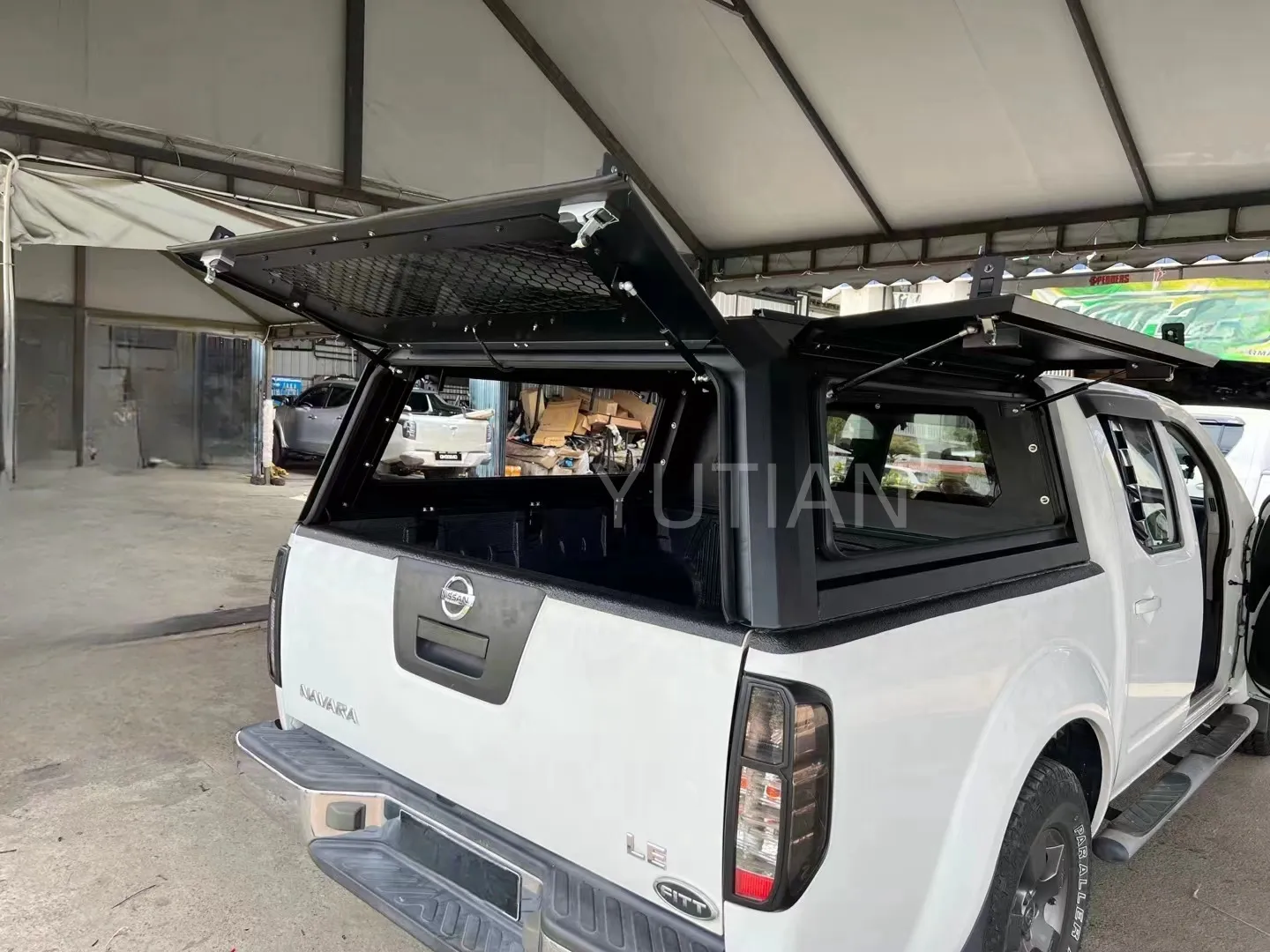 Nissan Navara D40 için kamyon gölgelik D40 LE siyah TITAN hibrid gölgelik kamyon topper su geçirmez Anti hırsızlık Hardtop gölgelik