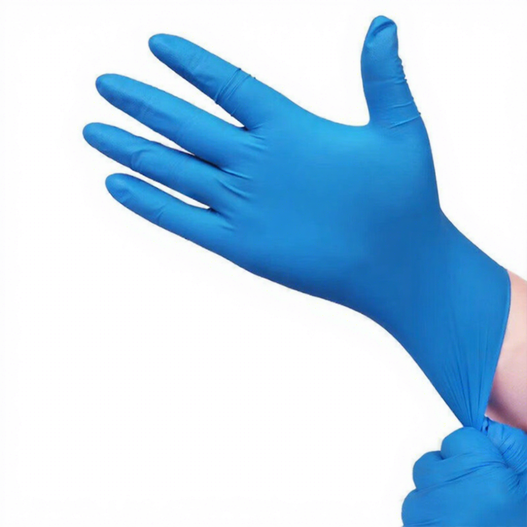 Gants jetables en nitrile pur bleu-taille xs