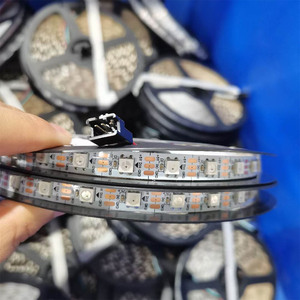 WS2812B Светодиодная лента 5 в SMD5050 144 светодиодов/м гибкая 30 пикселей 2812B WS2812 модифицируемая RGB лента освещения 2812 WS2812B Светодиодная лента - Product Image 3