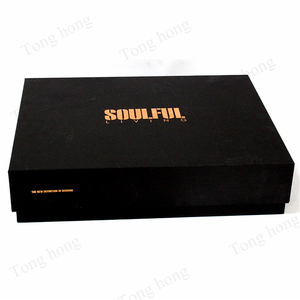 <strong>Plain</strong> Black <strong>Box</strong> Custom Recyclable Top <strong>Lid</strong> and Bottom Base Two Pieces <strong>Box</strong> Cardboard 2 Piece Hard Sturdy <strong>Box</strong> - Product Image 2