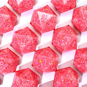 ลูกเต๋า D20เรซิ่น33มม. ทำด้วยมือกล่องของขวัญ RPG D & D ขอบคมชุด7ชิ้นสำหรับการเล่นเกมแฟนตาซี - Product Image 2