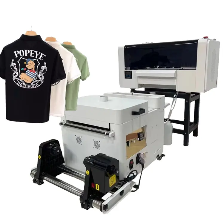 Impresora de estampado en caliente de tinta blanca Digital Dtf, impresora de impresión de etiquetas de pecho con patrón de camiseta de corte de ropa de Color oscuro y claro