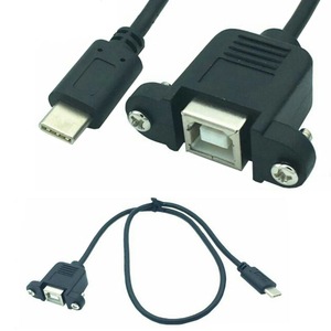 标准0.5m USB Micro 5Pin至BF打印机扩展电缆USB 2.0连接器PVC数据USB B电缆 - Product Image 6