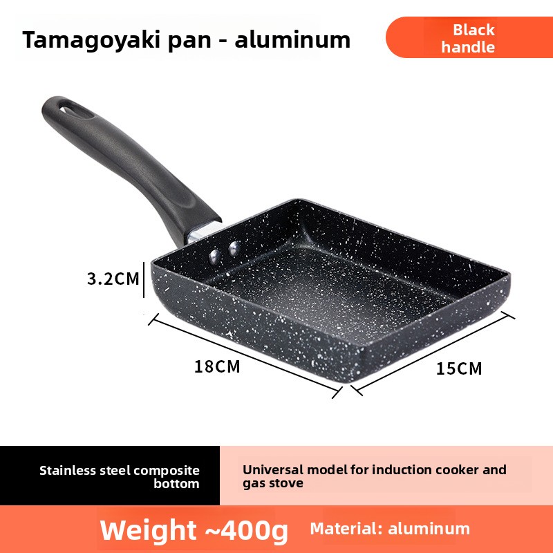 Poignée en aluminium noir (universelle pour induction et