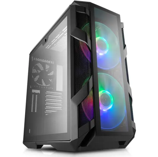 CoolermasterコンピューターPCケースH500Matxミドルタワーコンピューターケース (デスクトップサポート用) atx m-atx