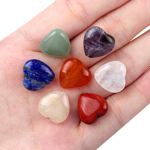 7Pcs DIY <span class=keywords><strong>Chakra</strong></span> Pha Lê Vòng Cổ Vòng Đeo Tay Hình Trái Tim Đá Quý 14Mm Bảy <span class=keywords><strong>Chakra</strong></span> Loose Hạt Chữa Bệnh Năng Lượng Trang Sức Bộ - Product Image 2