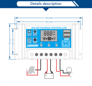 OPL1230 <strong>PWM</strong> Model Solar <strong>Controller</strong> With LCD Display 12/24V Auto Work 30A Current <strong>Output</strong> MPPT Type