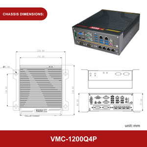 Pc de control industrial Computadora Mini caja integrada Pc sin ventilador Todo en uno para sistema automatizado - Product Image 6