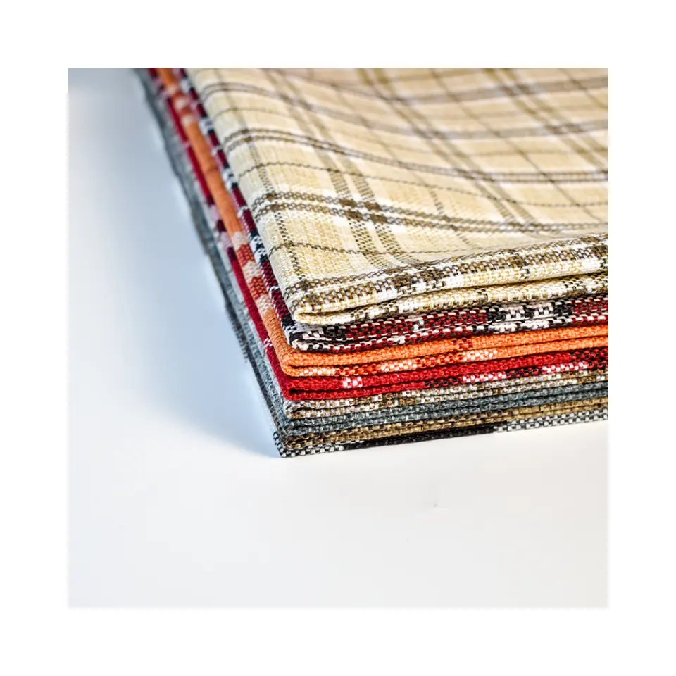 Thiết kế mới 100% polyester sofa leathaire Linen loại vải vải không thấm nước cho ghế ngoài trời