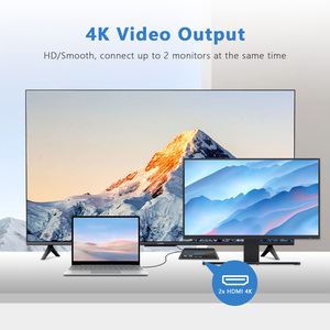Periferiche per Computer di alta qualità 4K HD uscita Video 16 in 1 USB tipo c Hub con ricarica Wireless nuovi Hub - Product Image 5