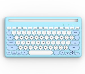 Hot Selling Slim Portable Mini 78 Keys Rechargeable Dual Mode Wireless BT <strong>Keyboard</strong> with Holder Slot for Tablet and Phone - Product Image 6