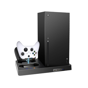 XSXコントローラーコンソール用の2パック充電式バッテリー充電ステーションを備えたXboxシリーズX用垂直スタンド冷却ファン - Product Image 1