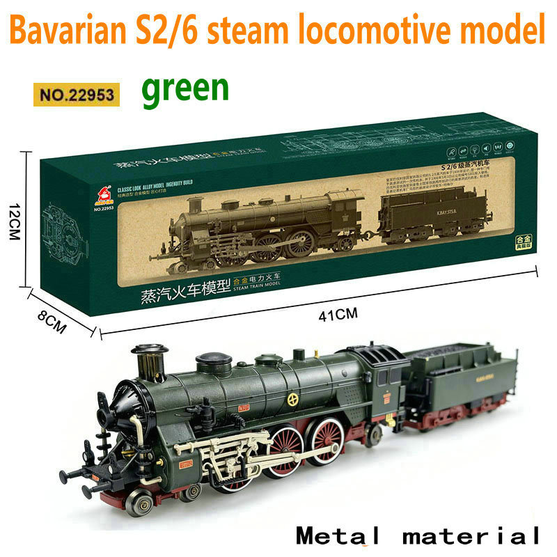 22953 Green steam locomotive engine